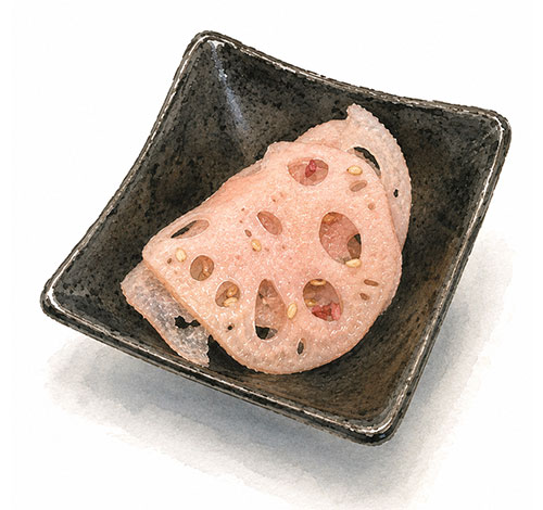 蓮根梅なます